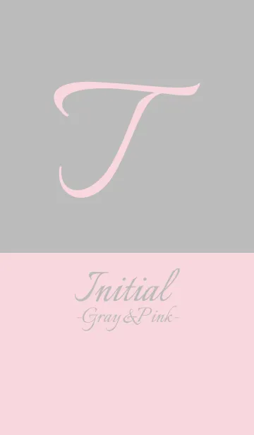 [LINE着せ替え] Initial "T" -Gray＆Pink-の画像1