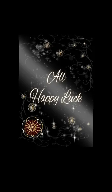 [LINE着せ替え] 全運勢UP ブラックホワイト オトナ女子向けの画像1