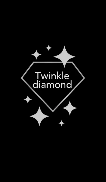[LINE着せ替え] キラキラダイヤモンド2(白黒)の画像1