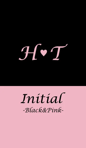 [LINE着せ替え] Initial "H＆T" -Black＆Pink-の画像1