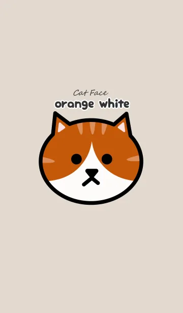 Cat Face 茶白猫の着せ替えメイン画像
