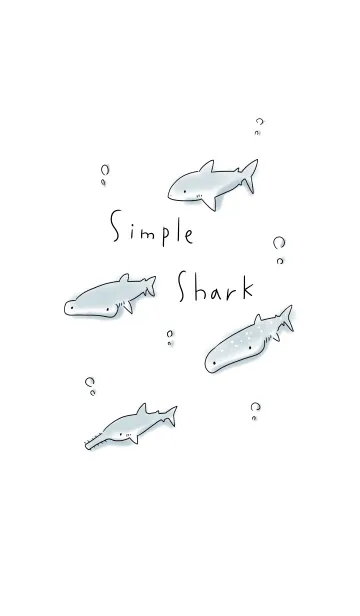 [LINE着せ替え] シンプル サメの画像1