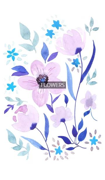 [LINE着せ替え] water color flowers_530の画像1