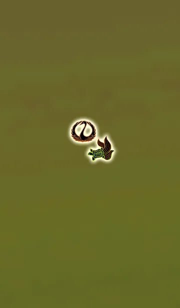 [LINE着せ替え] 大人の金運鶴亀ライトグリーンの画像1