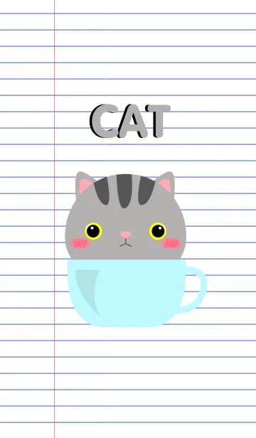 [LINE着せ替え] Simple Gray Cat Theme Vr.2 (jp)の画像1