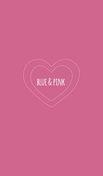 [LINE着せ替え] ブルー＆ピンク / ラインハートの画像1