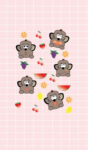 [LINE着せ替え] Monkey and panda theme v.2 (JP)の画像1