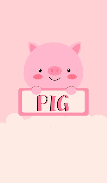 [LINE着せ替え] Simple Cute Love Pig Theme (jp)の画像1