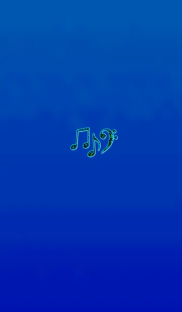 [LINE着せ替え] 大人のブラッククリスタルブルー音符の画像1