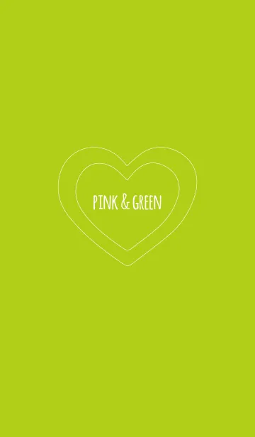 [LINE着せ替え] ピンク＆グリーン/ ラインハートの画像1