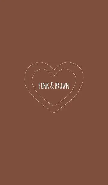 [LINE着せ替え] ピンク＆ブラウン/ ラインハートの画像1
