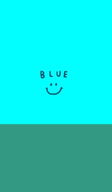 [LINE着せ替え] ブルーのバイカラーおとなシンプルの画像1