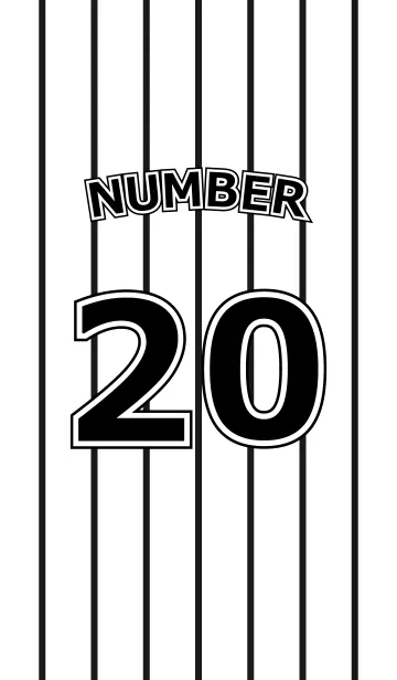 [LINE着せ替え] Number 20 stripe versionの画像1