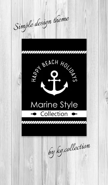 [LINE着せ替え] Marine Style Collection 3 "Black"の画像1