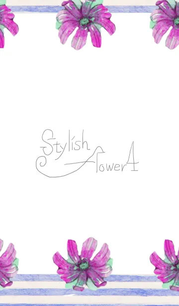 [LINE着せ替え] Stylish flower4の画像1