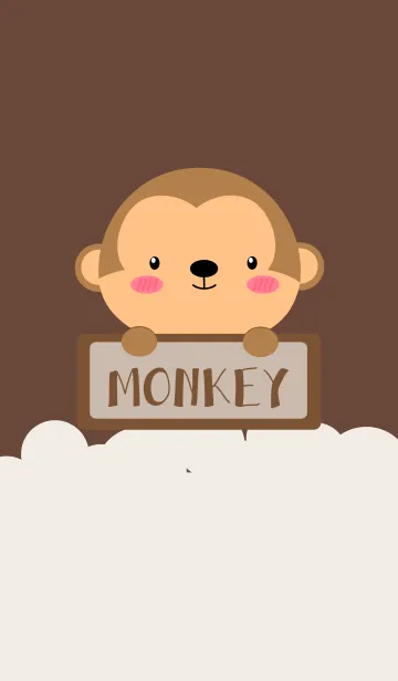 [LINE着せ替え] Simple Cute Love Monkey Theme (jp)の画像1