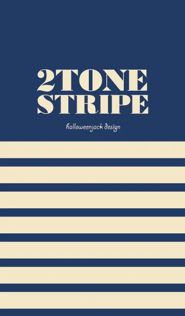 大人の 2 TONE STRIPE - Navyの着せ替えメイン画像