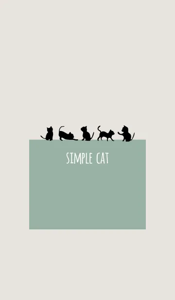[LINE着せ替え] シンプル猫/ベージュ＆カーキ 大人可愛いの画像1