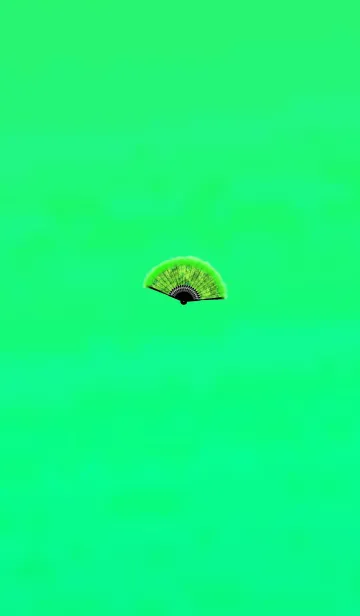 [LINE着せ替え] 大人が使う扇子ブルーグリーンの画像1