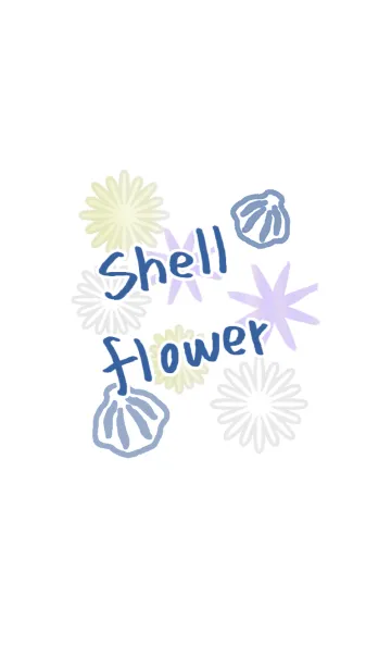 [LINE着せ替え] Shell flower blue ver.大人っぽい着せかえの画像1