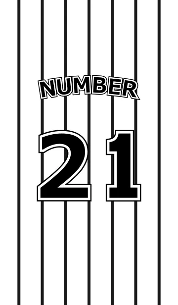 [LINE着せ替え] Number 21 stripe versionの画像1
