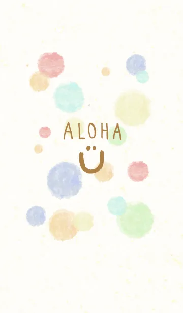 [LINE着せ替え] 大人水彩水玉2-スマイル19-の画像1