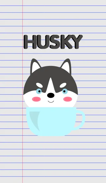 [LINE着せ替え] Simple Siberian Husky Theme Vr.2 (jp)の画像1