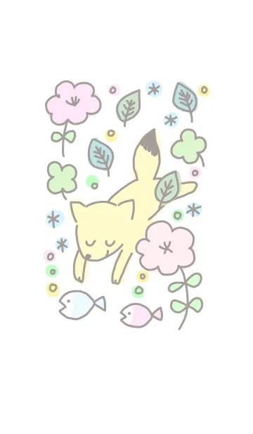 [LINE着せ替え] 自然の可愛いイラスト(オトナの北欧風)の画像1