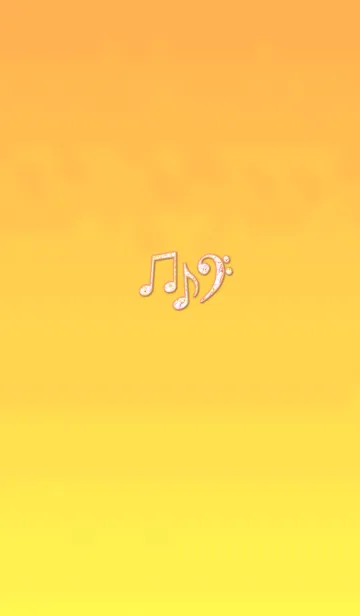 [LINE着せ替え] 大人のクリスタルオレンジイエロー音符の画像1