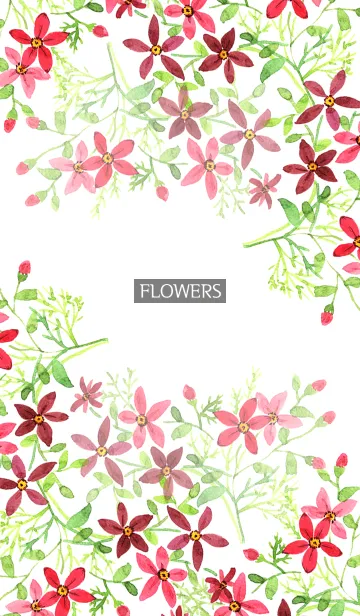 [LINE着せ替え] water color flowers_524の画像1
