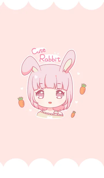 [LINE着せ替え] 可愛いウサギの画像1
