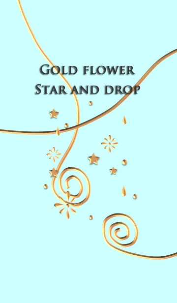 [LINE着せ替え] 金色の花(星と滴)の画像1