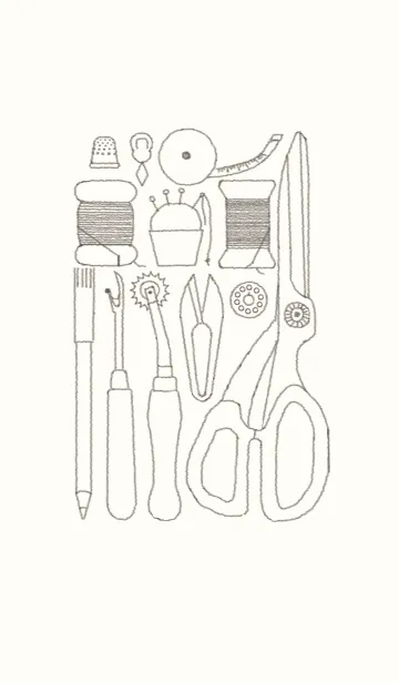 裁縫道具箱（大人の道具シリーズ）の着せ替えメイン画像