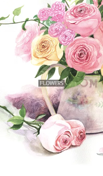 [LINE着せ替え] water color flowers_540の画像1