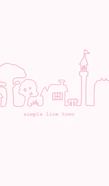 simple line town -pink-の着せ替えメイン画像