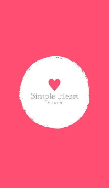 [LINE着せ替え] Simple Heart Pink 3 -MEKYM-の画像1