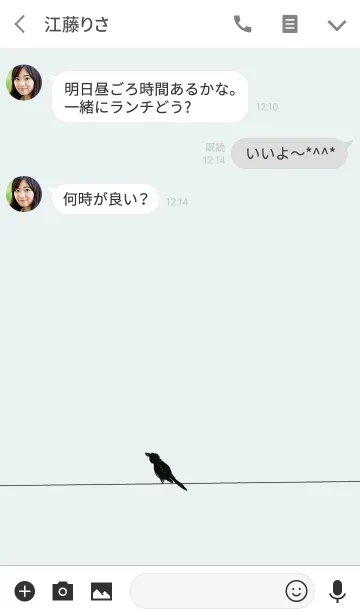 [LINE着せ替え] 黒い鳥の画像3