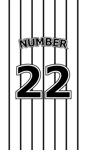 [LINE着せ替え] Number 22 stripe versionの画像1