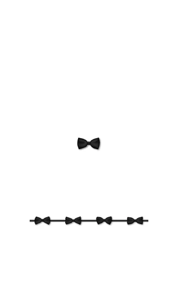 [LINE着せ替え] 大人可愛いリボン - black and white -の画像1