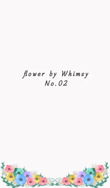 [LINE着せ替え] flower by Whimsy 02 大人の花柄の画像1