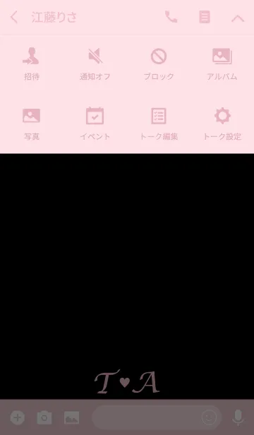 [LINE着せ替え] Initial "T＆A" -Black＆Pink-の画像4