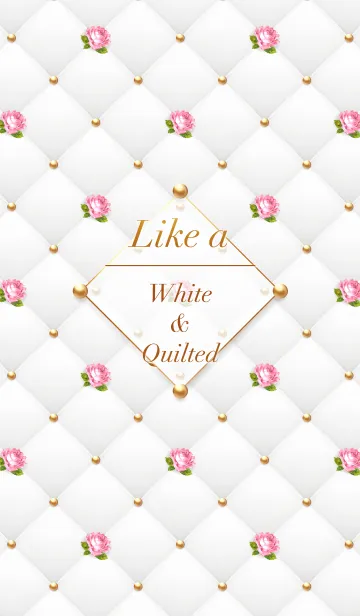 [LINE着せ替え] Like a - White ＆ Quilted #Rose #オトナの画像1