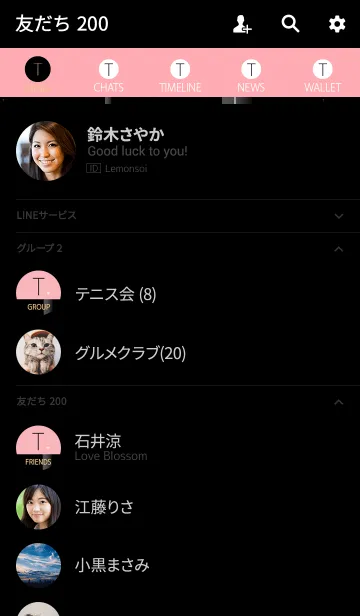 [LINE着せ替え] メークアップ イニシャル T オトナの画像2