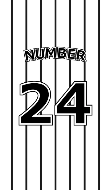 [LINE着せ替え] Number 24 stripe versionの画像1