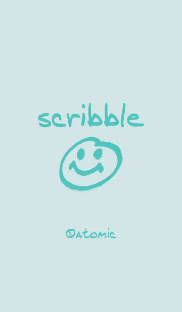 [LINE着せ替え] 殴り描き [ターコイズ] 109の画像1