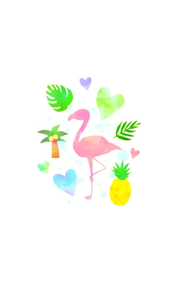 [LINE着せ替え] オトナかわいいフラミンゴの画像1