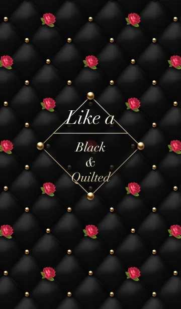 [LINE着せ替え] Like a - Black ＆ Quilted #Rose #オトナの画像1