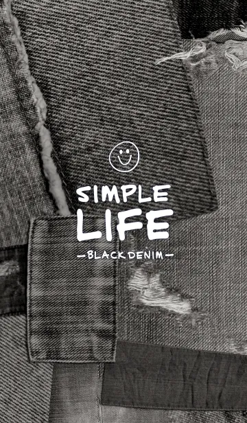 [LINE着せ替え] オトナシンプルライフ_ブラックデニムの画像1
