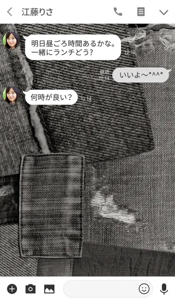 [LINE着せ替え] オトナシンプルライフ_ブラックデニムの画像3