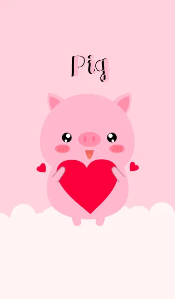 [LINE着せ替え] Pig In love Theme (jp)の画像1